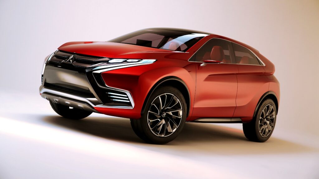 Futuristic Mitsubishi XR-PHEV Concept Wallpaper in Vibrant Red