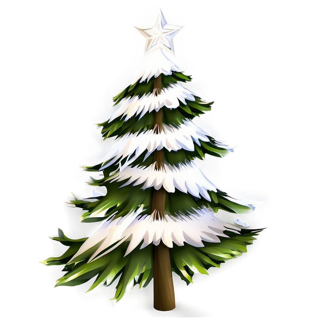 Stylized Modern Christmas Tree Wallpaper with Digital Artistry