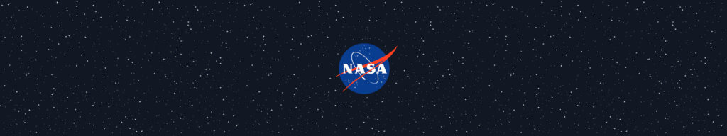 Minimalist NASA Logo Wallpaper: Trio of Screens in Starry Space