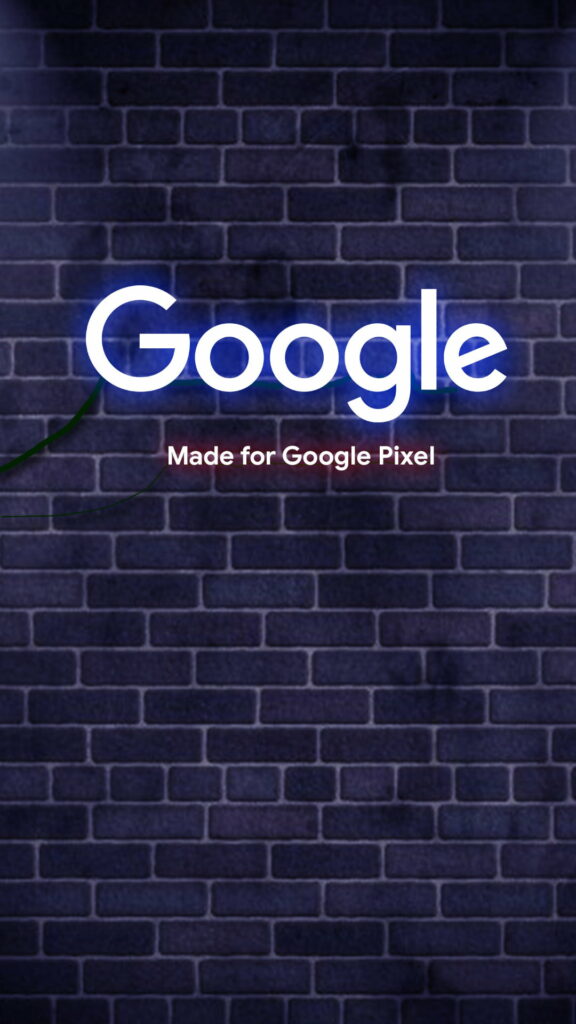 Pulsating Pixel: Google's Neon Logo Illuminates HD Phone Wallpaper