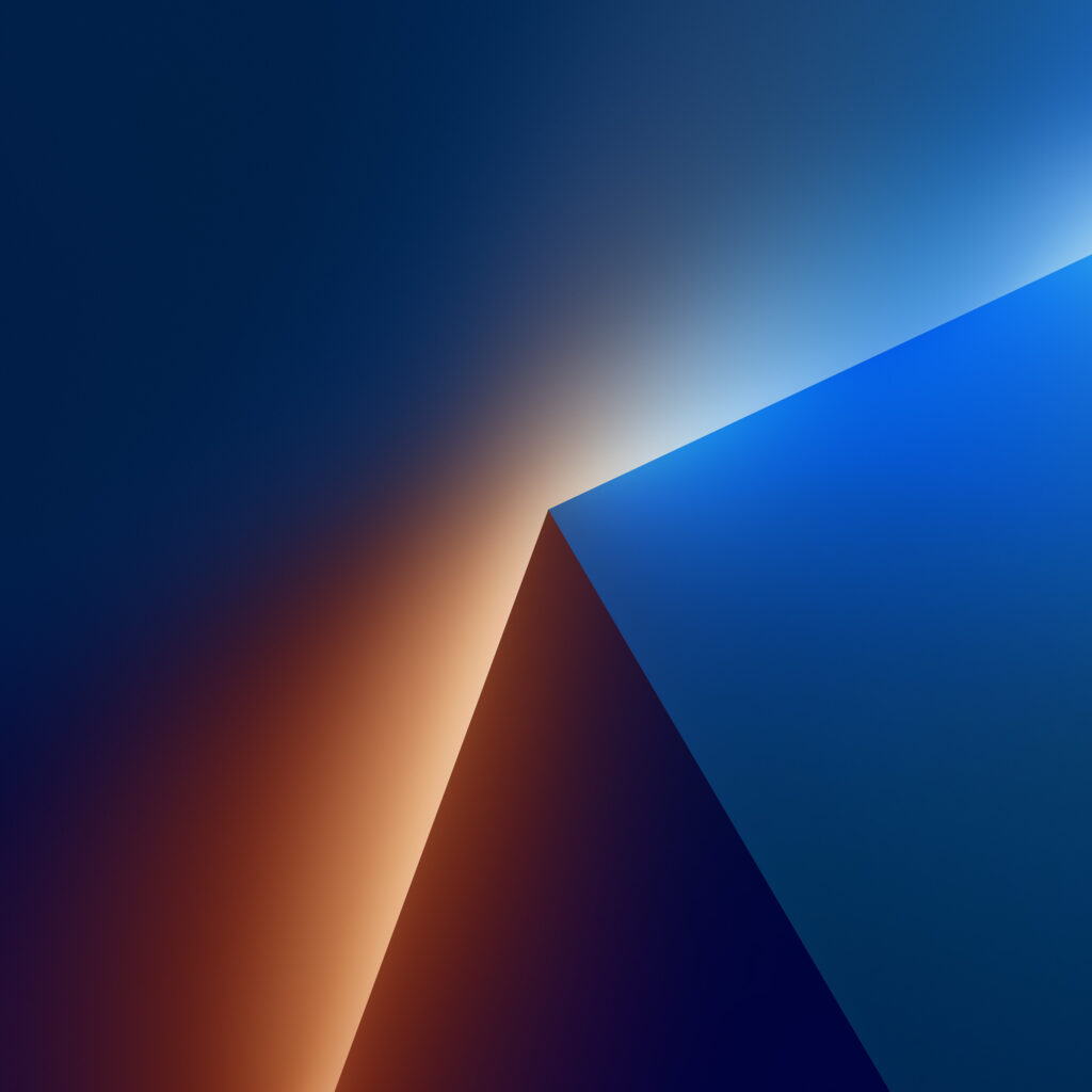 Modern Abstract Wallpaper: OnePlus OxygenOS 15's Sleek Blue & Orange Design