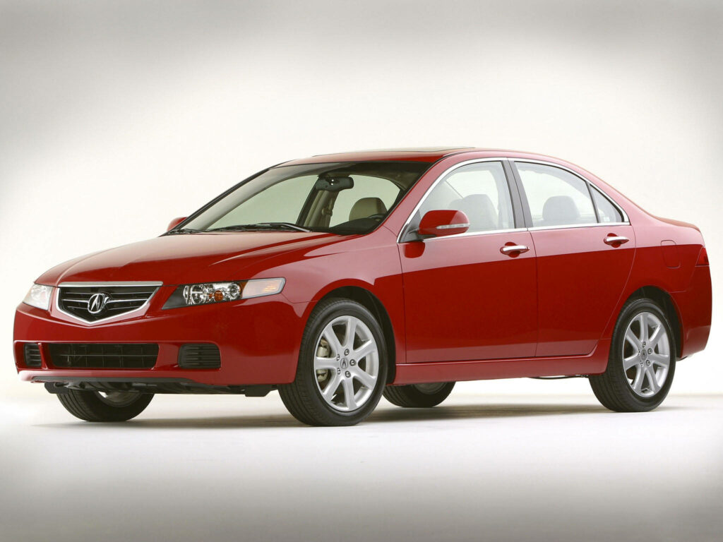 Sleek Red Acura Side View Wallpaper - Elegant Design & Glossy Finish