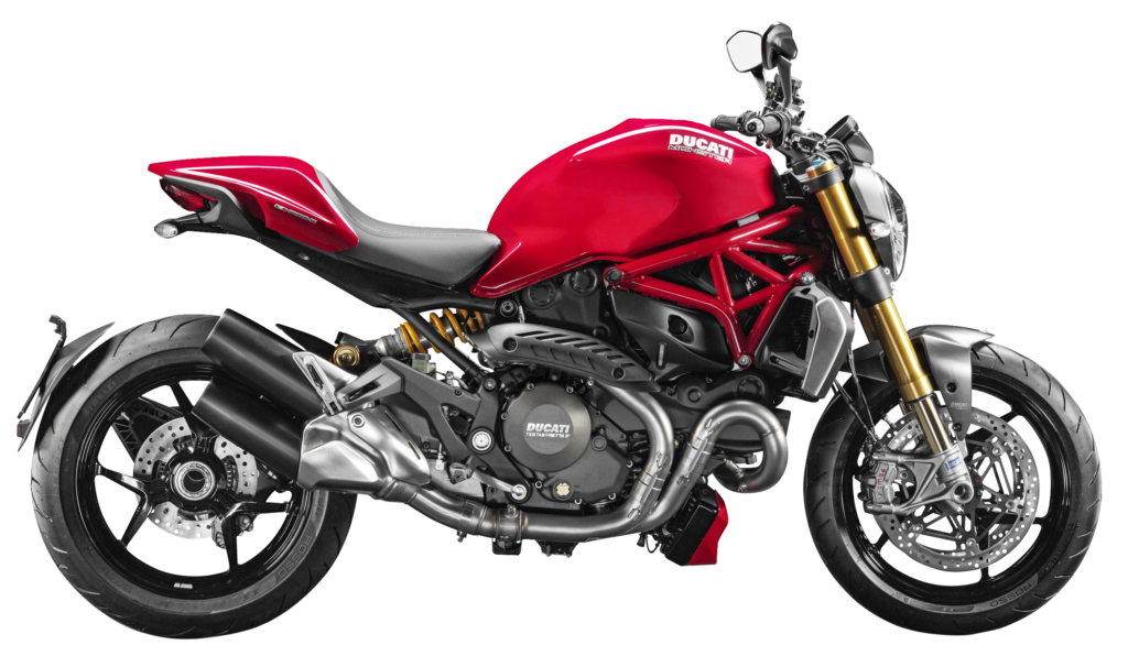 Sleek Red Ducati Motorcycle Wallpaper - Profile View Background