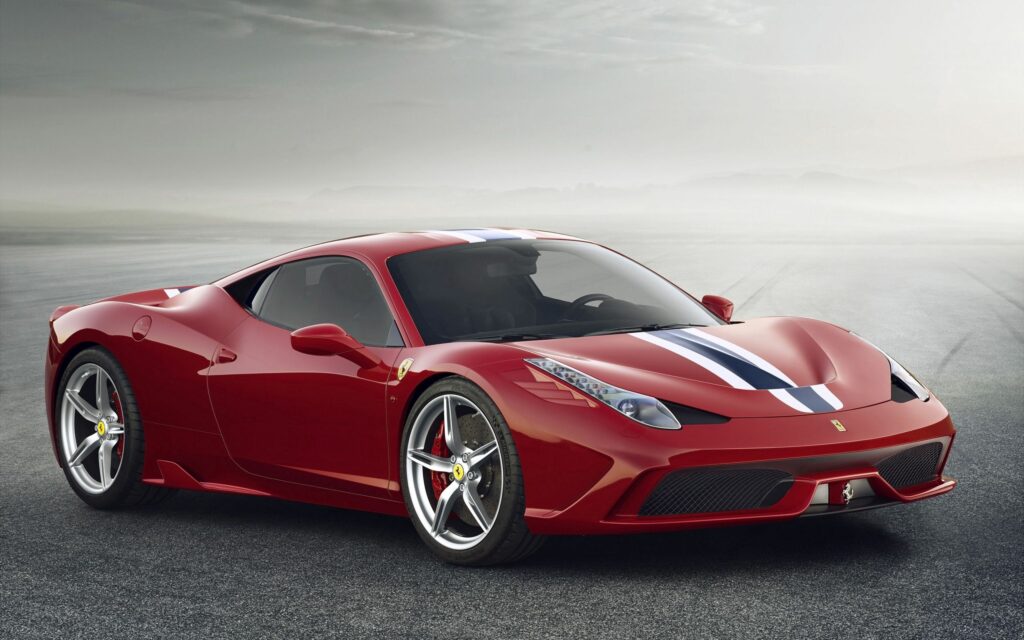 Stunning Red Ferrari 458 Speciale Wallpaper: Sleek Design & Power