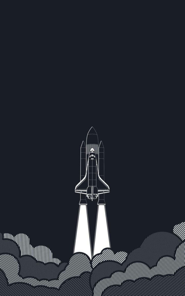 Rocket Launch iPhone Wallpaper: Dynamic Space Exploration Design