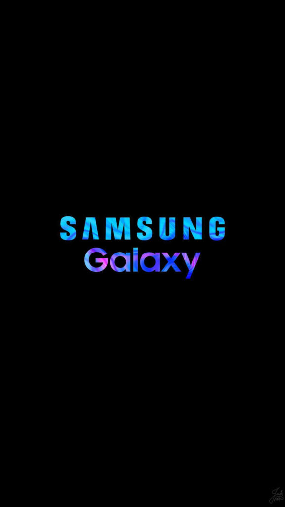 Sleek Samsung Galaxy Wallpaper: Blue & Purple Gradient on Black