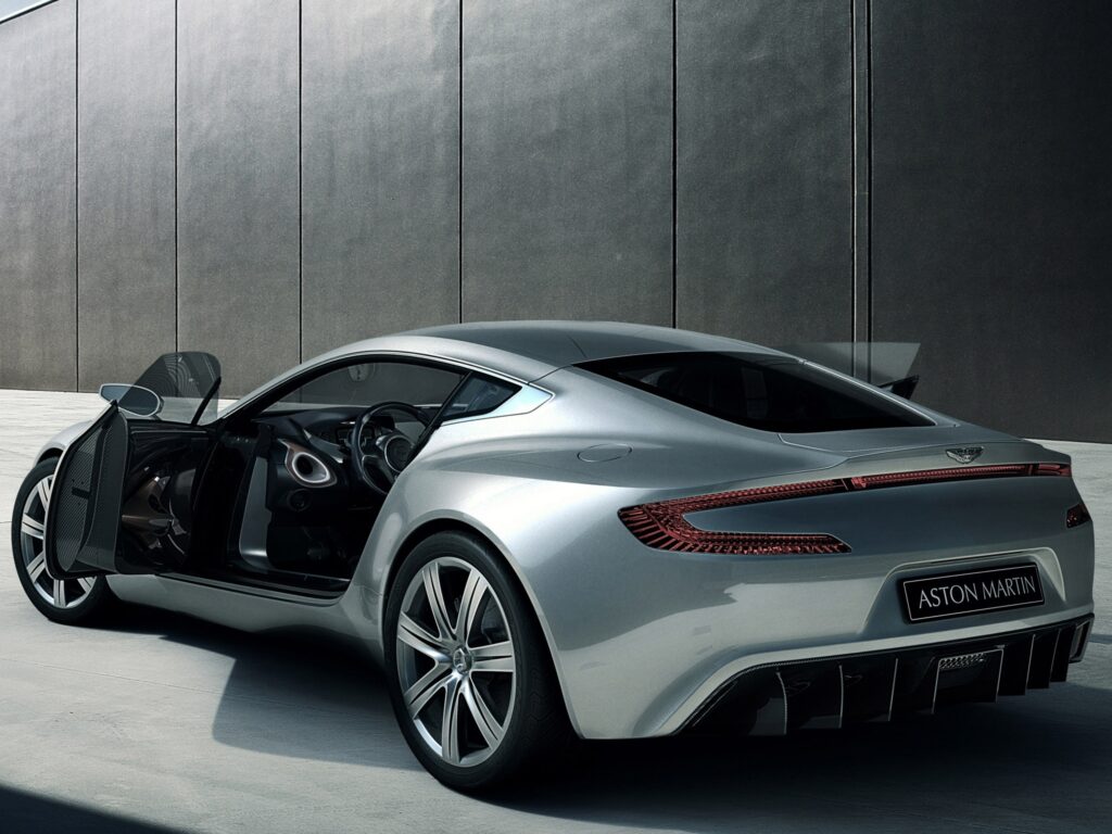 Elegant Silver Aston Martin One-77 Wallpaper - 2009 Model Side View
