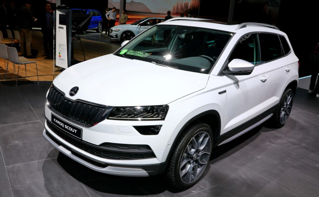 Elegant Skoda Karoq SUV Wallpaper: Stylish Design & Modern Finish