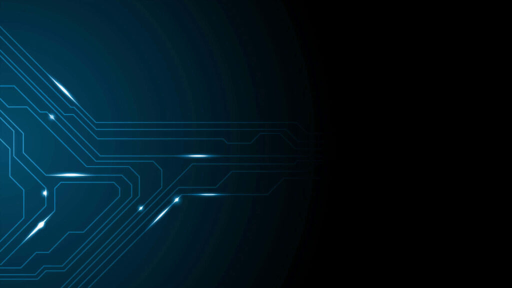 Futuristic Blue Circuit Signals Wallpaper - Tech-Inspired Background