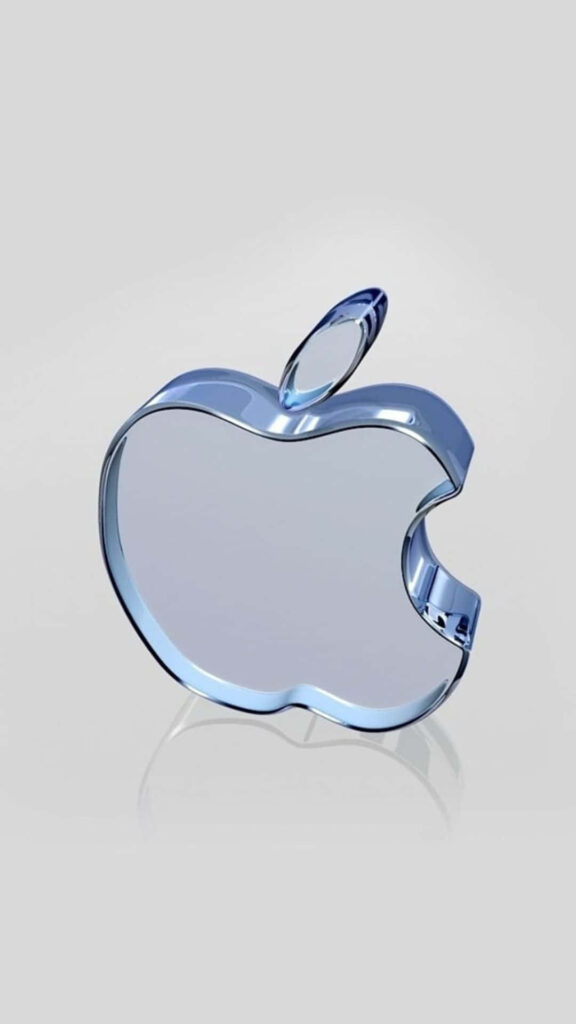 4K Minimalist Apple Logo Wallpaper on Gray Background