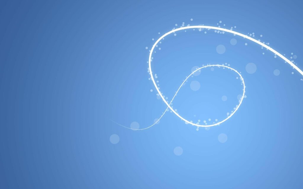 Sleek Wavy Wallpaper: Shiny White Swirl on Soft Blue Background 2560x1600