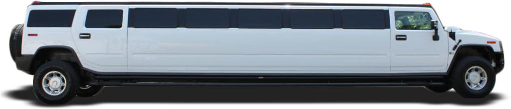 Sleek White Hummer Limousine Wallpaper: Luxury Side View Design