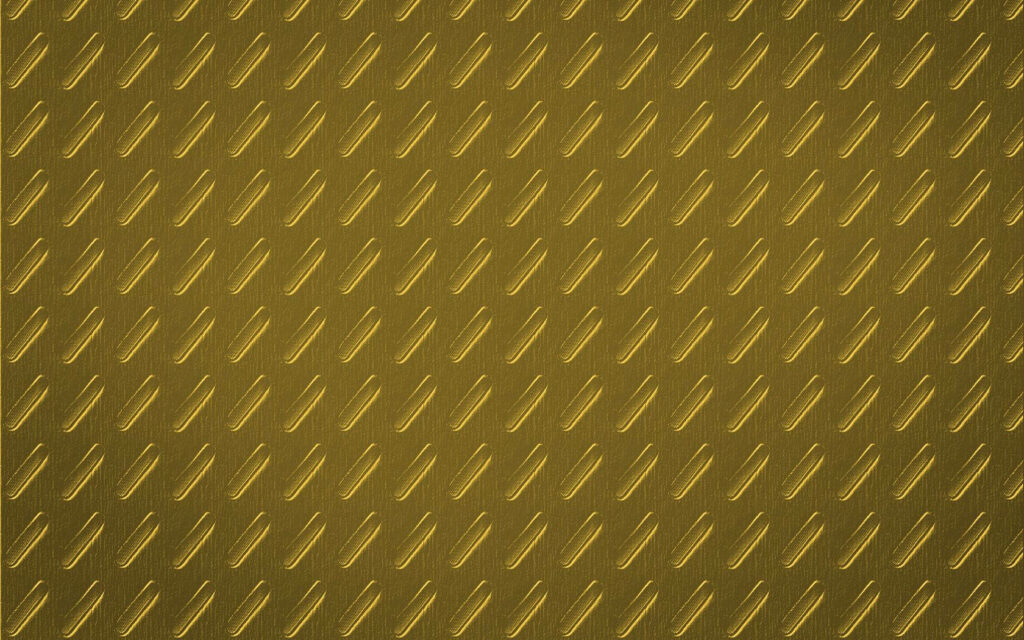 Sleek Yellow Metal Texture Wallpaper with Diagonal Pattern Design