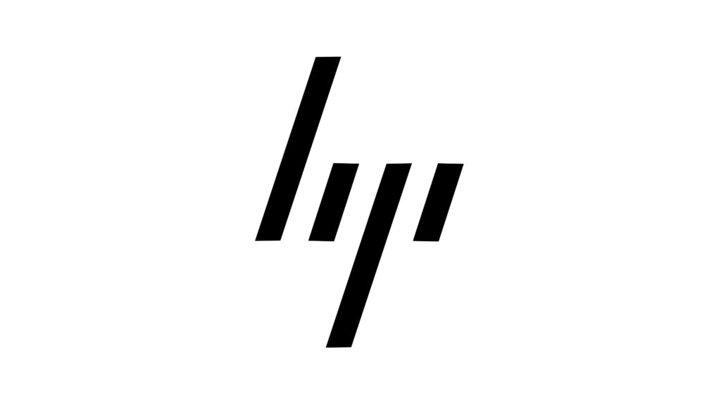 Minimalist HP Laptop Logo on a White Wallpaper: Embracing Simplicity