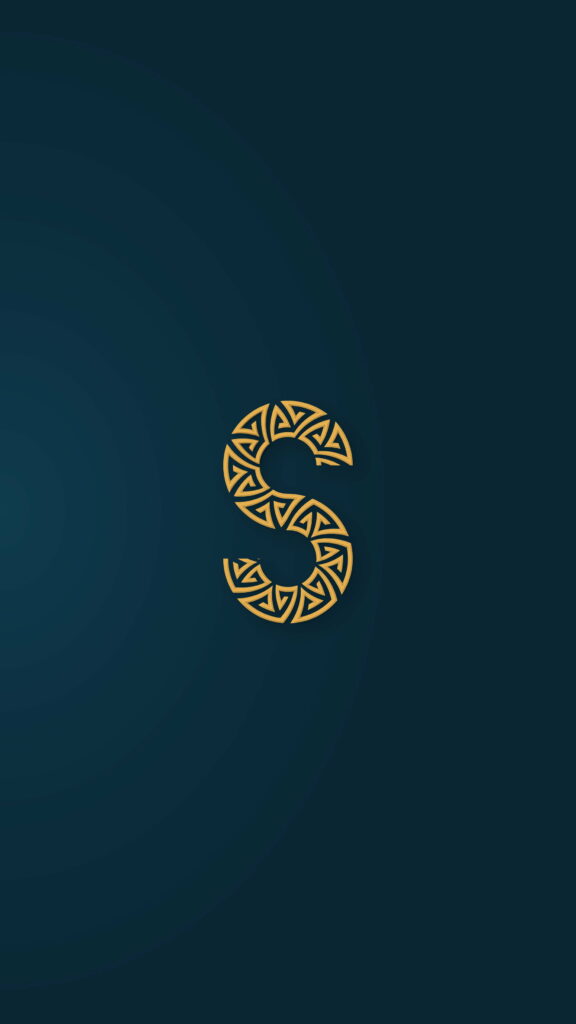 Sleek Alphabet Accent: Sumptuous iPhone Logo, Name Emblem on a Shimmering High-Definition Phone Wallpaper Background