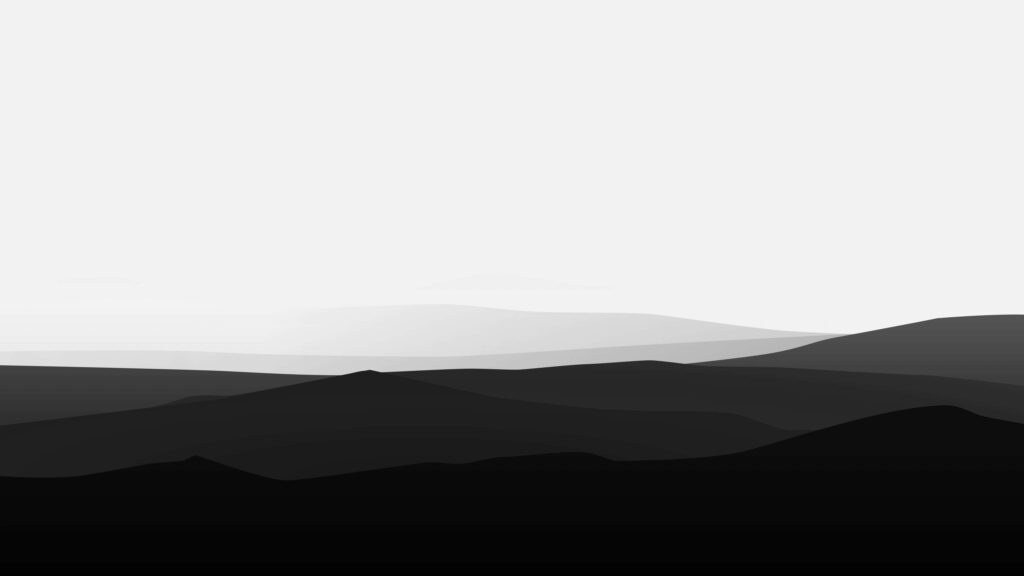 Sleek Monochrome: Minimal Mountains in Black and White Wallpaper
