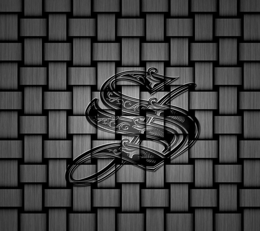 Sleek and Striking: The Mesmerizing Monochrome Letter S in High Definition Wallpaper