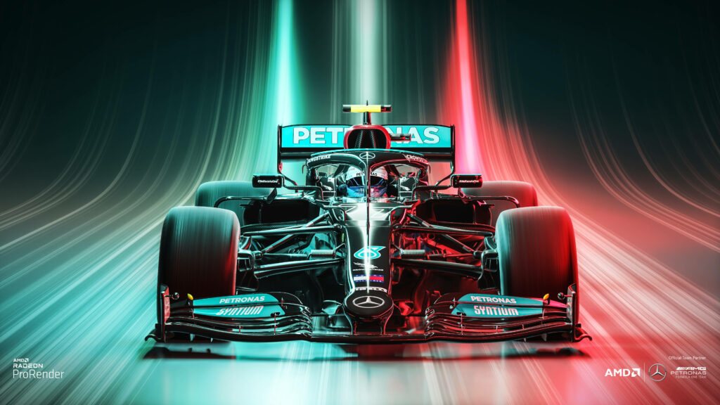 Cruising in Style: Witness the Thrilling Petronas Formula 1 Championship Wallpaper!