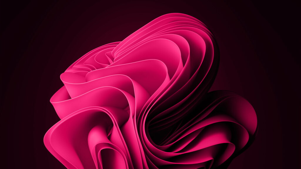 Pink Bliss: Exquisite Windows 11 Logo in 4K Wallpaper Splendor