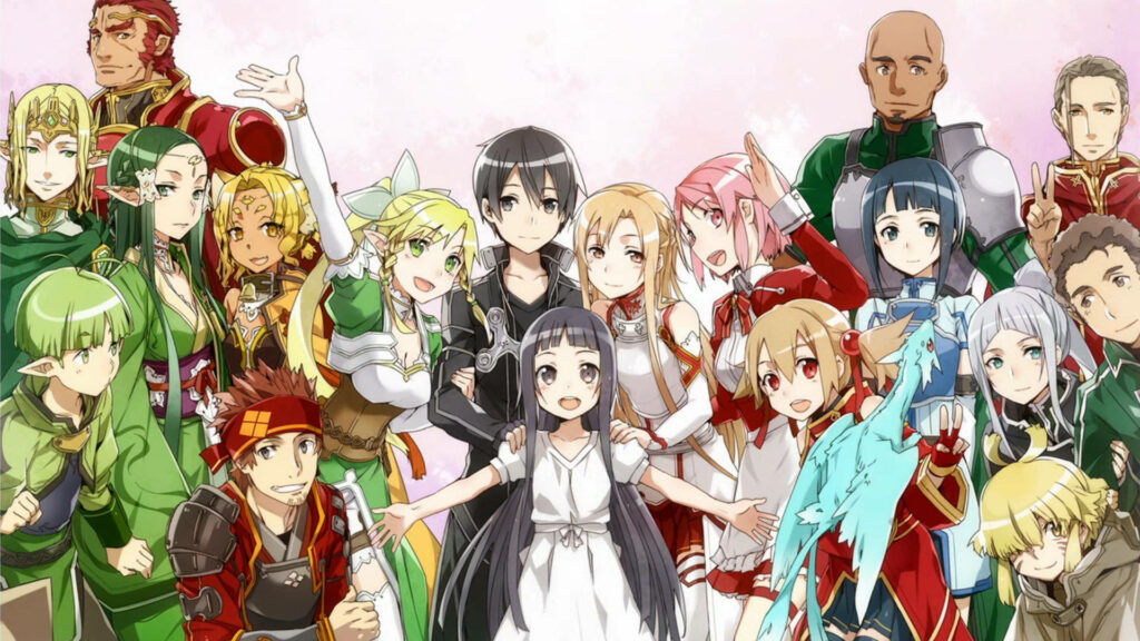 SAO Squad Strikes Again - All Anime Wallpaper in Pink