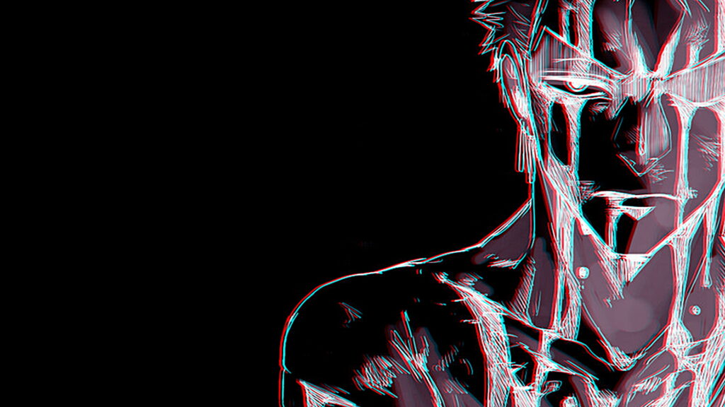 Monochromatic Mastery: Roronoa Zoro's Vibrant Voyage in One Piece's Chromatic HD Wallpaper