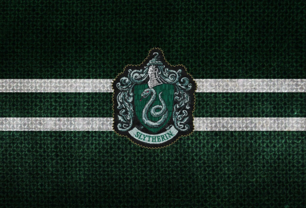 Slytherin Crest Wallpaper: Textured Green Background for Harry Potter Fans