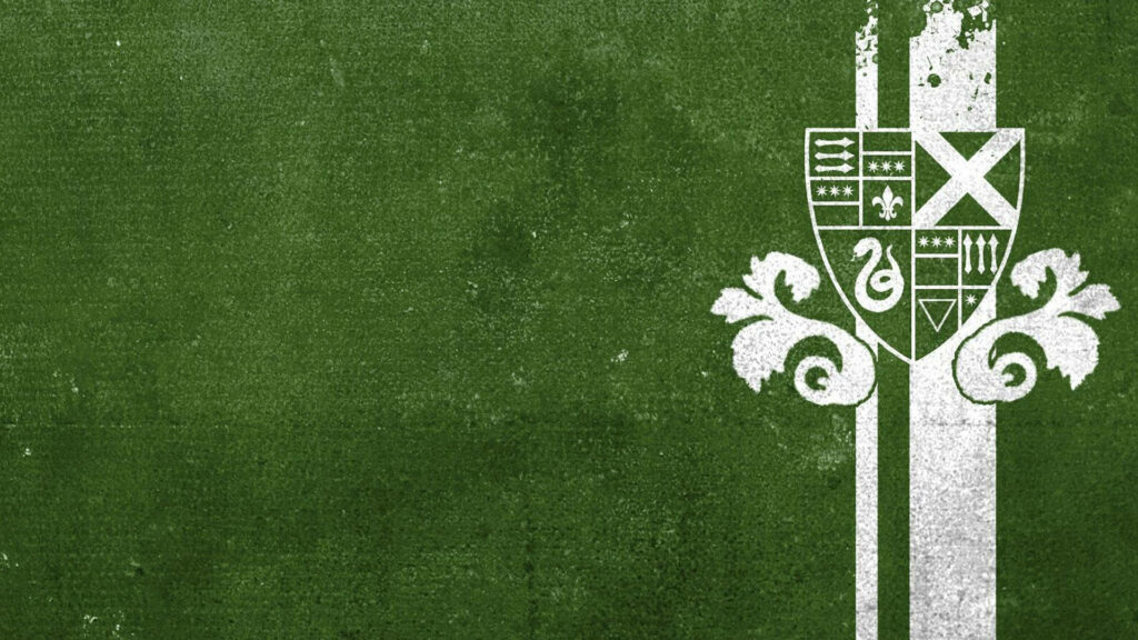 House Slytherin Emblem Wallpaper: Green Background & White Stripe