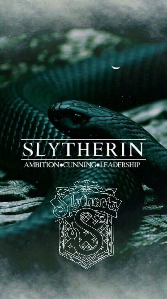 Slytherin House Wallpaper: Dark Snake Logo & Ambition Traits