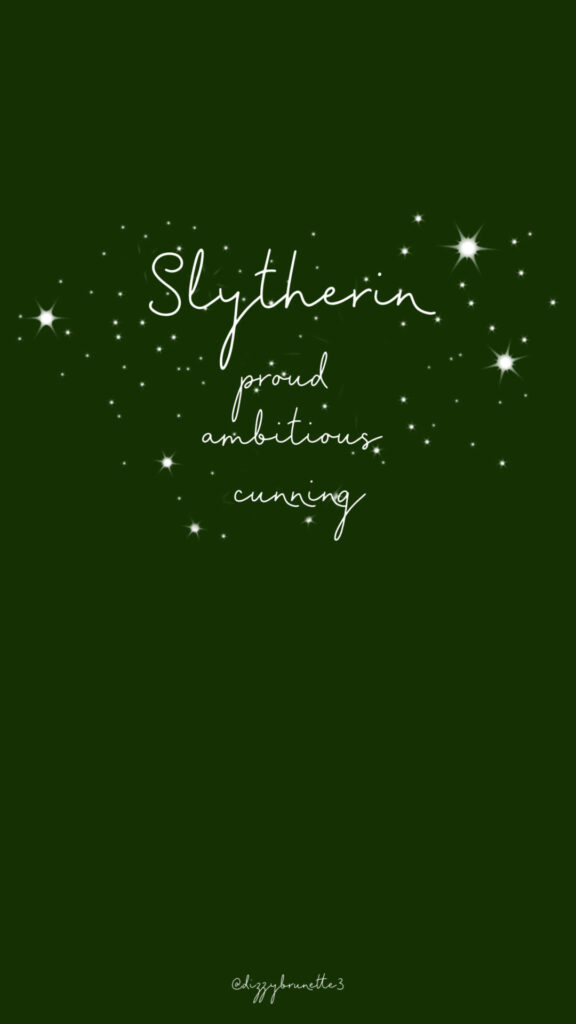 Slytherin Minimalist Wallpaper: Elegant Typography & Magic Design