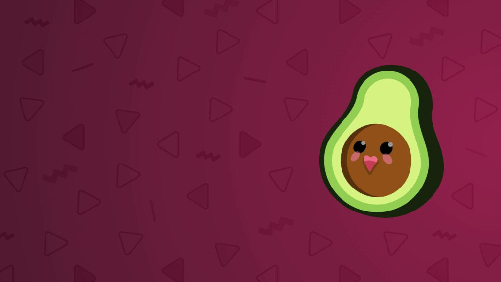 Smiling Avocado Seed: A Playful Background Snapshot Wallpaper