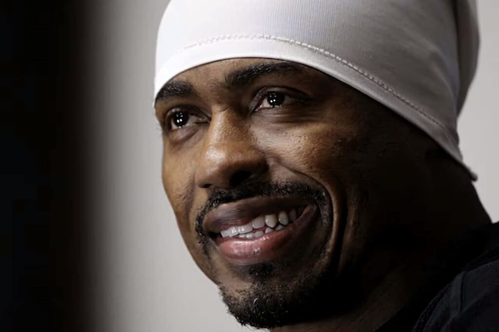 Brian Dawkins close-up smiling portrait with white headband high-resolution wallpaper background