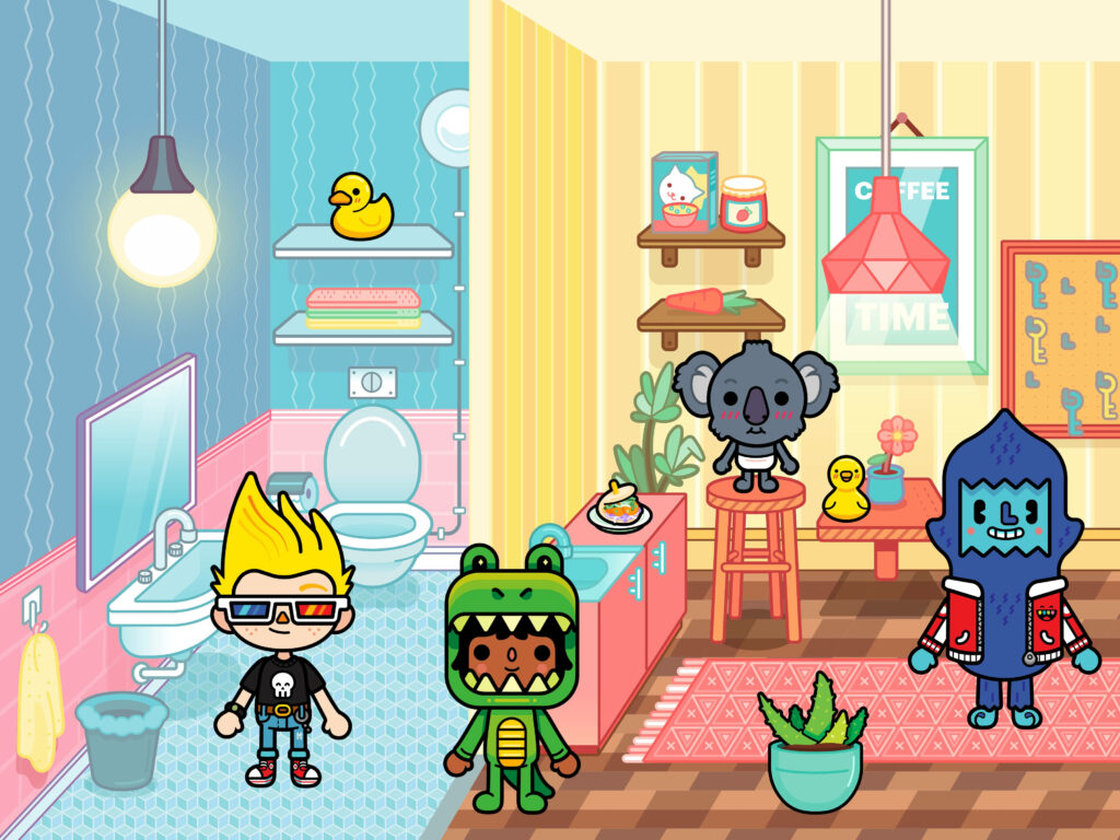 Charming Toca Boca Home: A Joyful Haven for Happy Characters Wallpaper