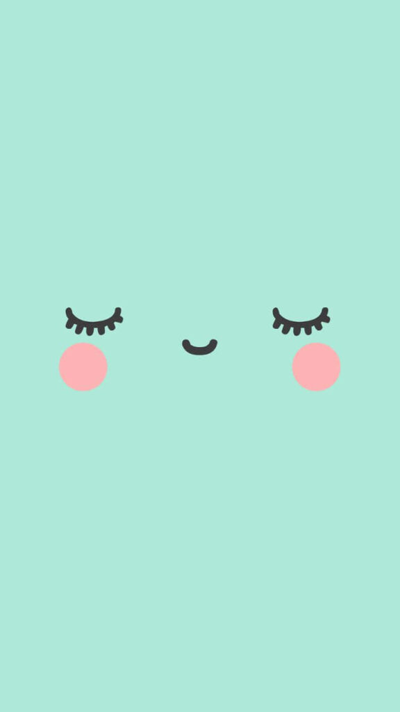 Delightful Green Kawaii Companion: A Charming Background to Brighten Your Day Wallpaper
