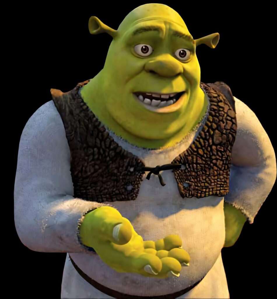 Shrek Smiling Wallpaper: Vibrant Background of the Beloved Character