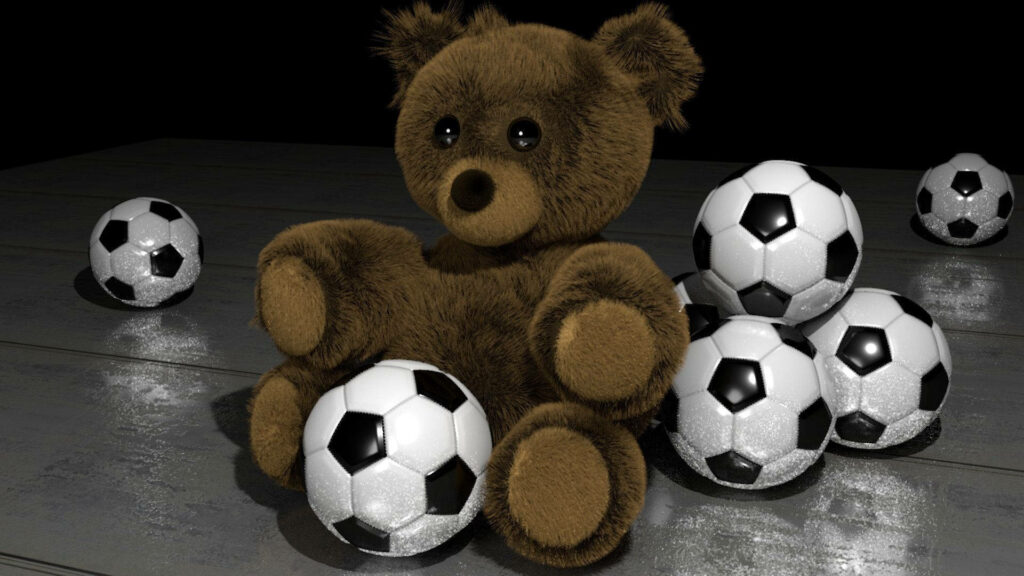 Ready Teddy: Spreading Smiles and Kicking off the Game Wallpaper