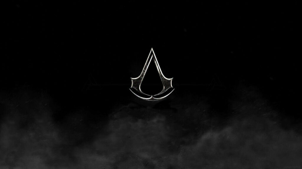 Ascending Smoke: A Smoky Assassin’s Creed Gamer Logo Wallpaper