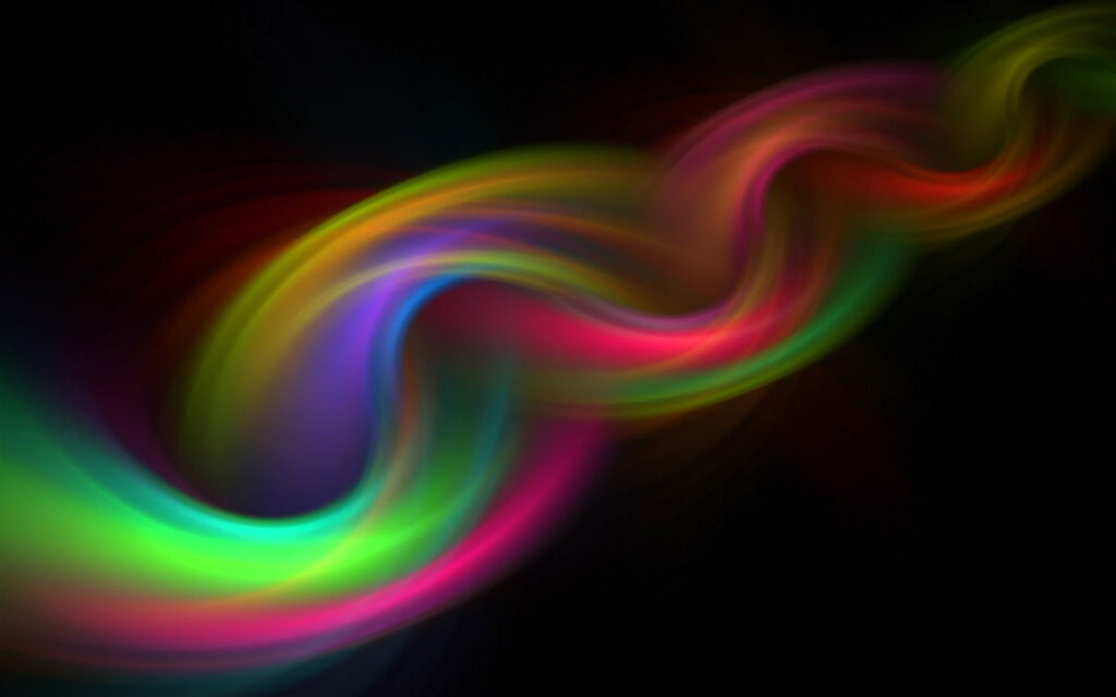Vibrant Smoke Trails: Luminous Abstract Spectrum in HD Wallpaper