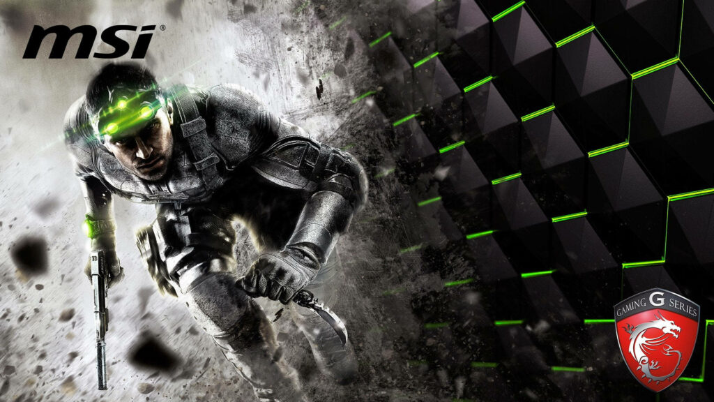 Sam Fisher Strikes on MSI's Gaming Laptop: Splinter Cell Blacklist Wallpaper