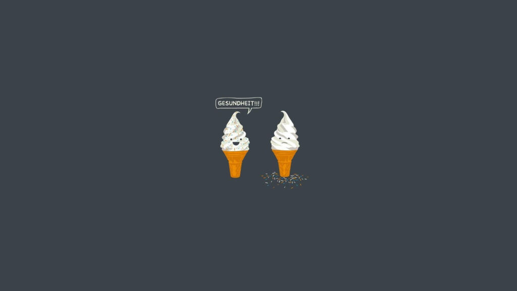 Sneezing Sprinkles: Hilarious Ice Cream Conversations in a Desktop Delight! Wallpaper