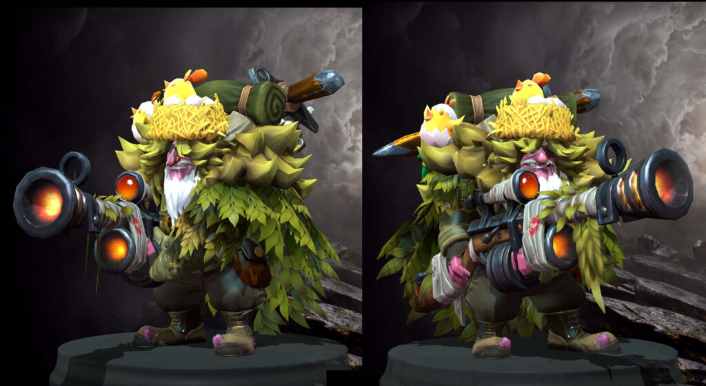 Stealth and Precision: Sniper's Deadly Arsenal in Dota 2 Wallpaper