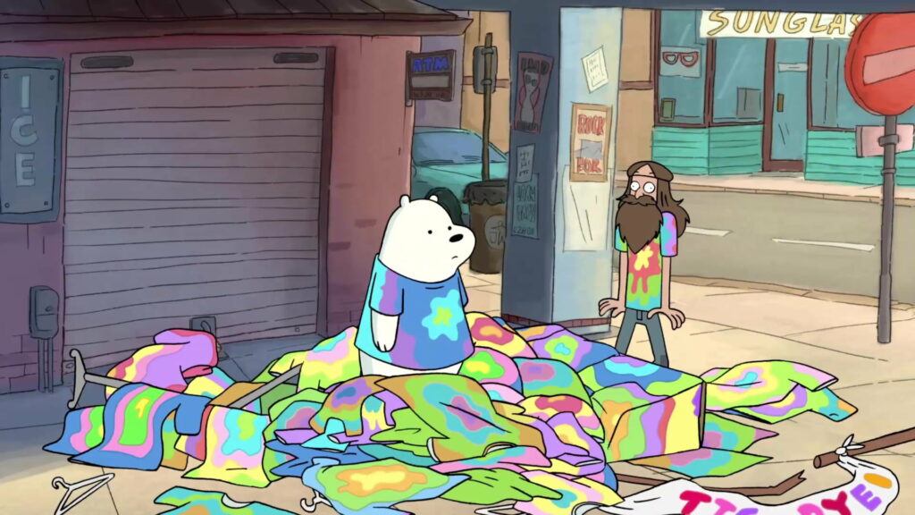 Hilariously Crafty Snow Bear: A Humorous HD Wallpaper of We Bare Bears