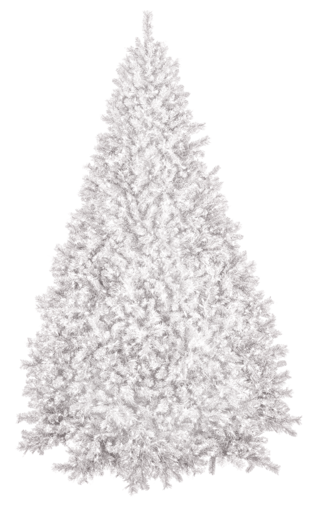 Beautiful Snowy Artificial Christmas Tree on Transparent Background Wallpaper