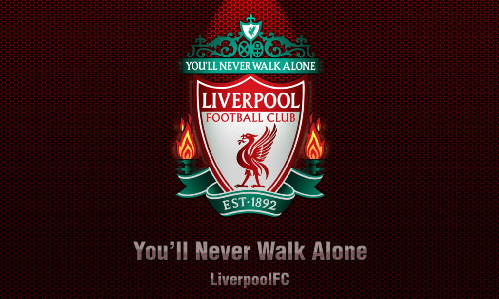 The Majestic Emblem of Liverpool F.C.: A Striking HD Wallpaper Depicting the Iconic Soccer Logo