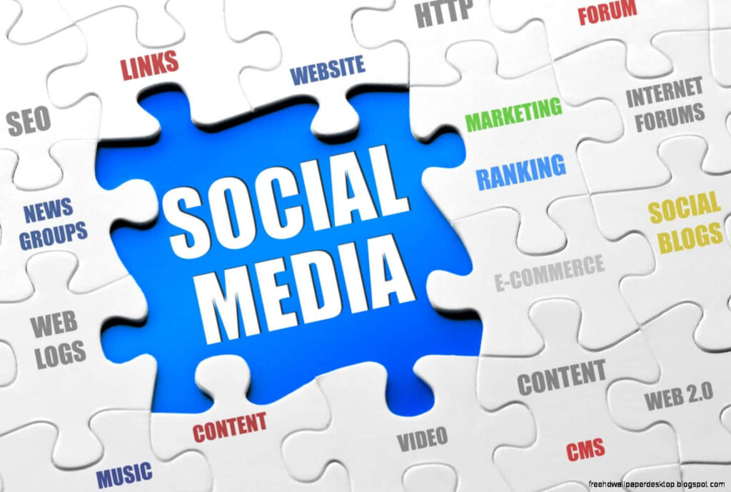 Social Media Jigsaw Puzzle Wallpaper | SEO & Marketing Design