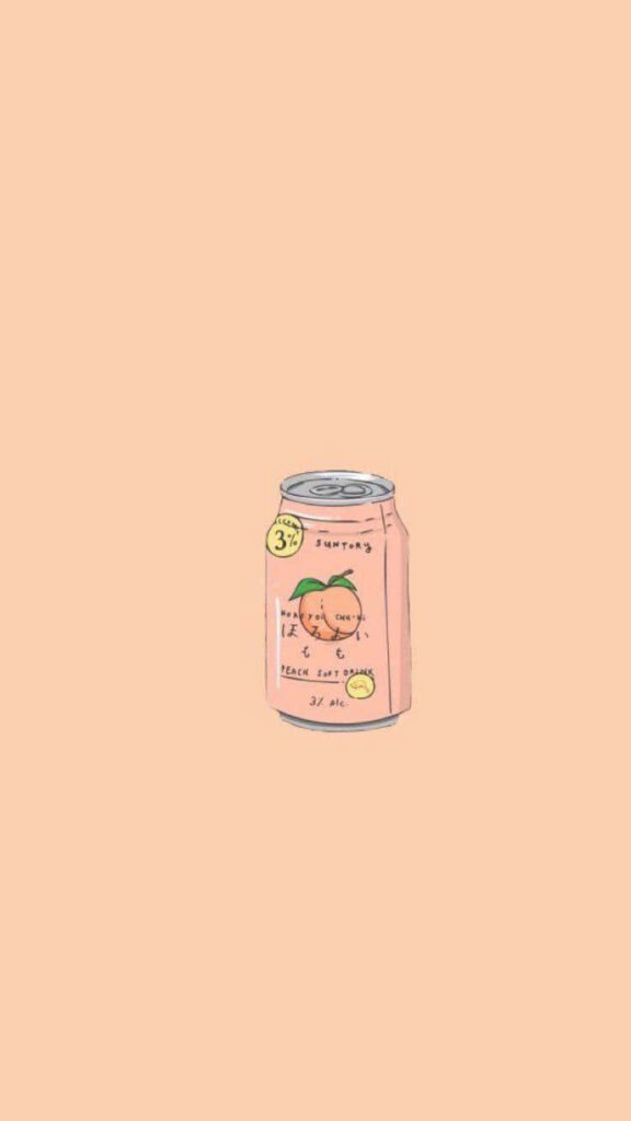 Peachy Carbonation: A Pastel Paradise for Soda Can lovers - Mobile HD Wallpaper with Aesthetic Appeal
