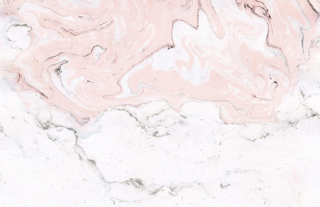 Elegant Pale Pink Marble with Delicate Gray Streaks: Aesthetic White Pattern Wallpaper