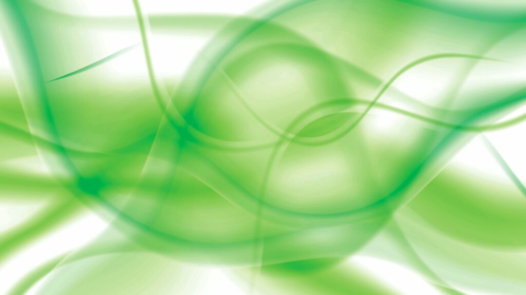 Soft Green Wavy Lines Wallpaper 2560x1440 - Airy Background Design