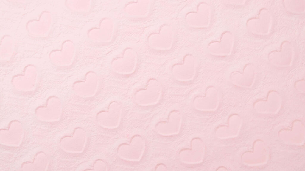 Charming Light Pink Wallpaper with Embossed Heart Patterns