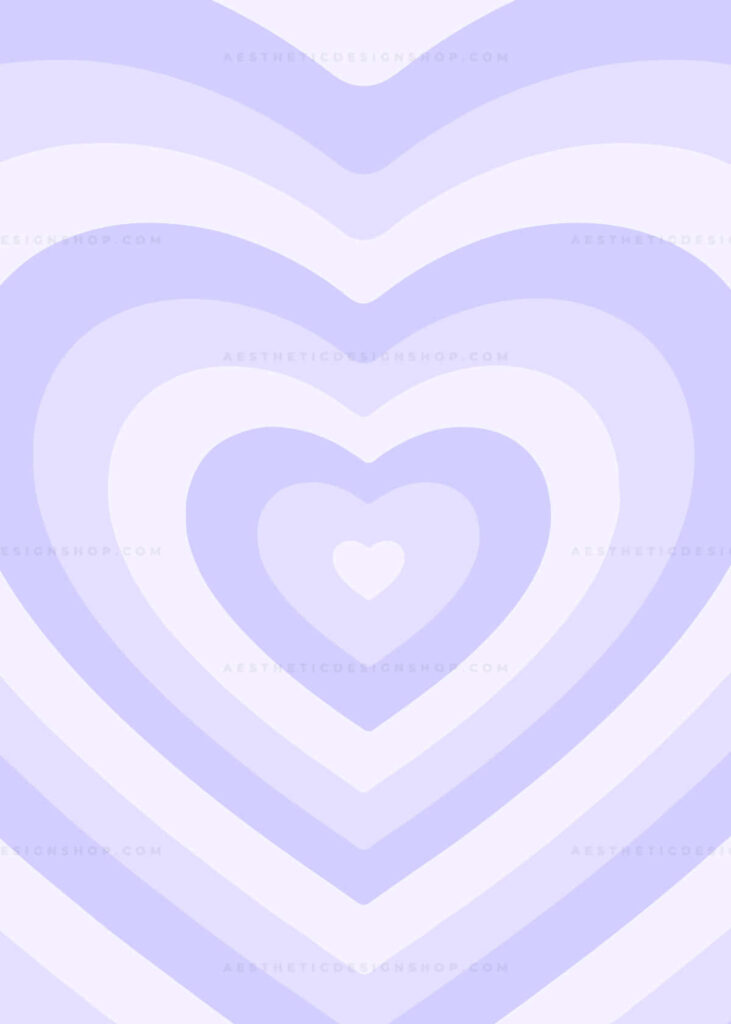 Calming Light Purple Hearts Wallpaper - Soothing Minimalist Background