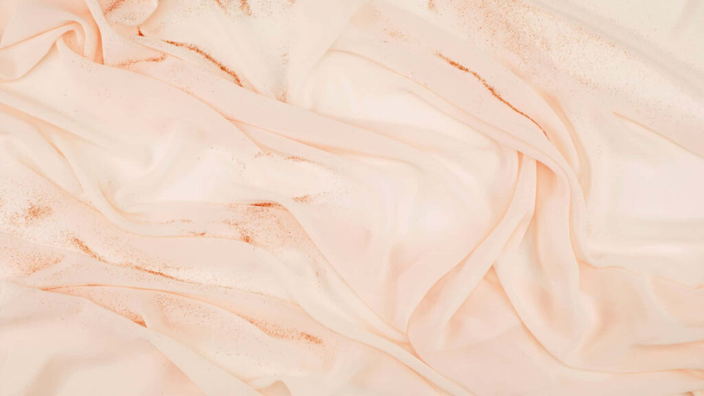 Soft Pastel Fabric Wallpaper: Rustic Textured Pleats for Warm Aesthetic